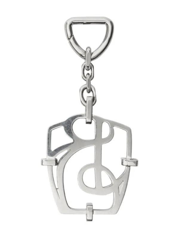 Burberry B-charm Keyring | Silver | FARFETCH