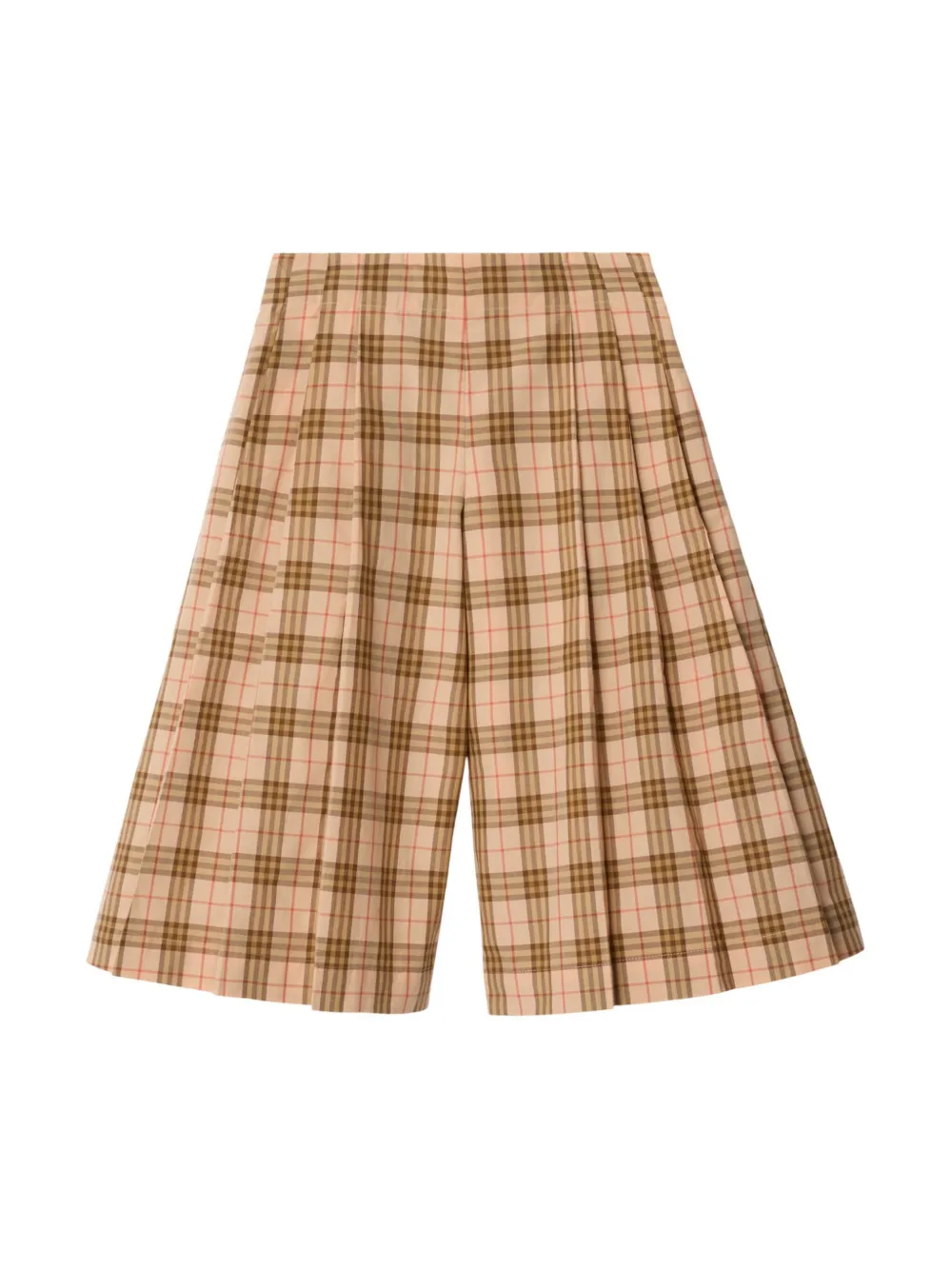 Burberry Kids Geruite katoenen culotte Beige