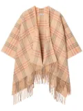Burberry Check-pattern cape - Orange