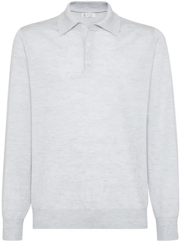 Brunello Cucinelli ニット ポロシャツ | グレー | FARFETCH JP