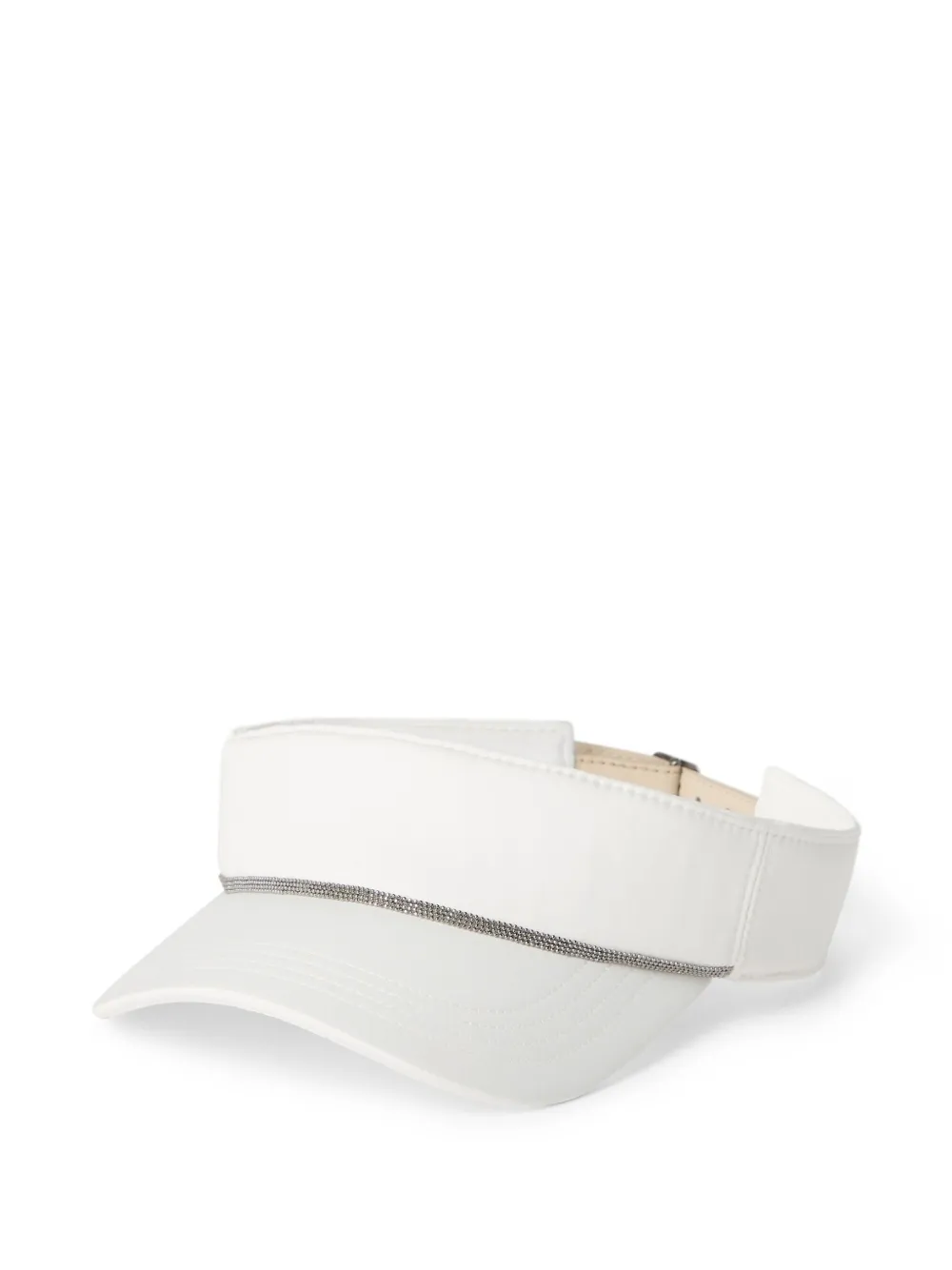Brunello Cucinelli crystal-embellished cap | White | Image 1