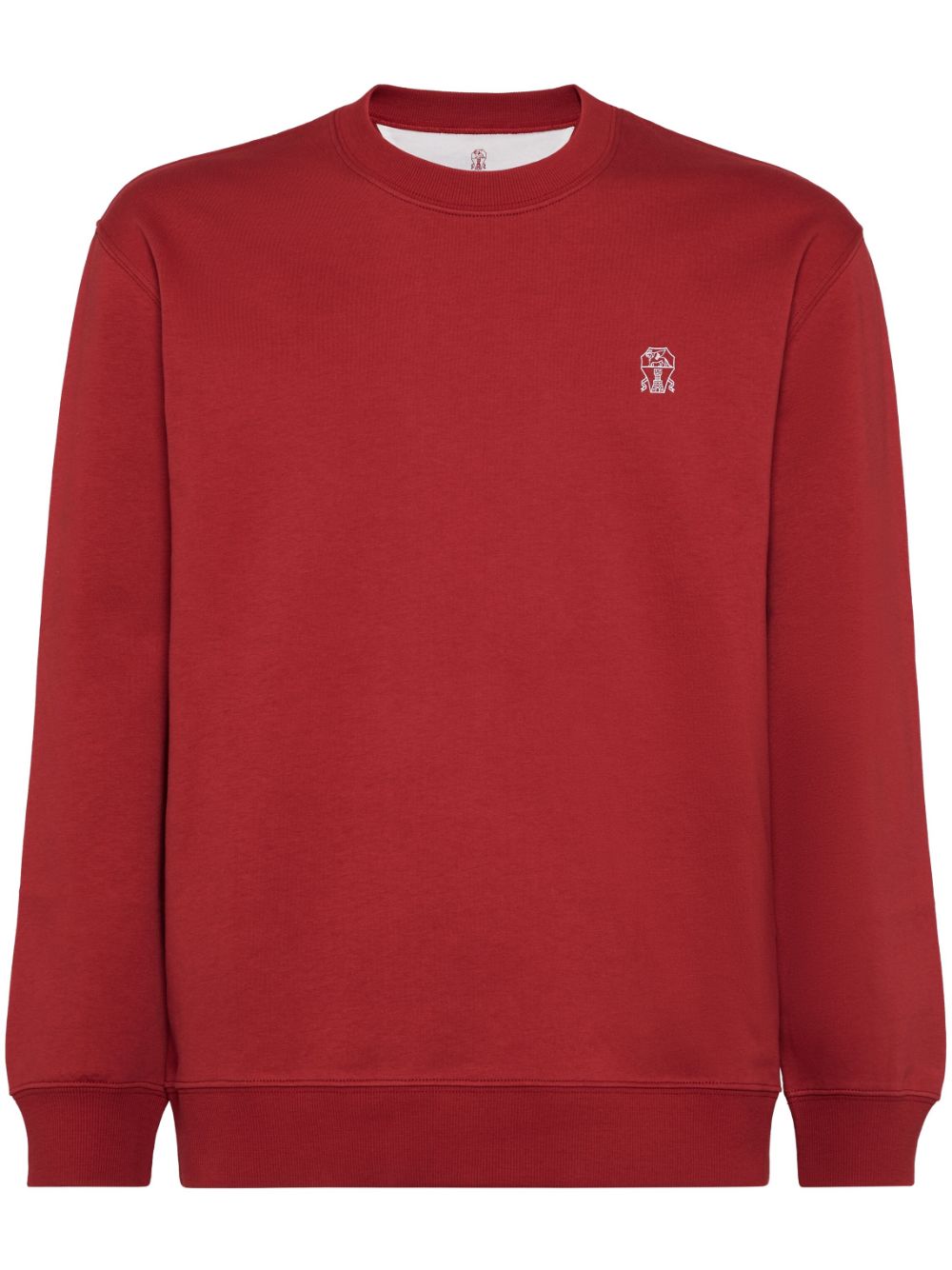 Brunello Cucinelli logo-print sweatshirt - Red