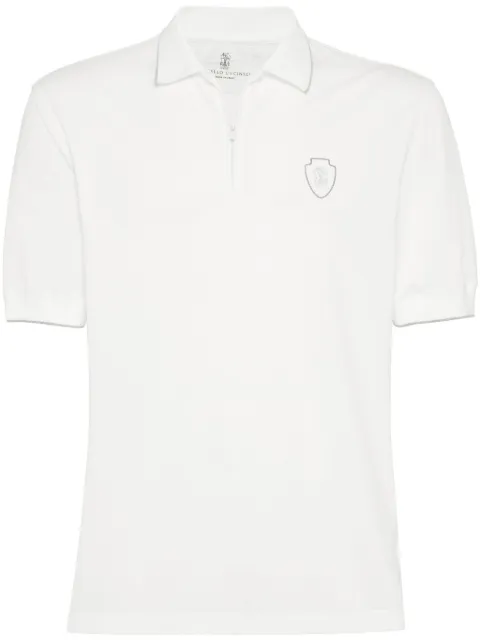 Brunello Cucinelli cotton logo-tennis polo shirt
