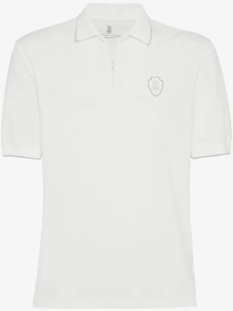 Brunello Cucinelli cotton logo-tennis polo shirt