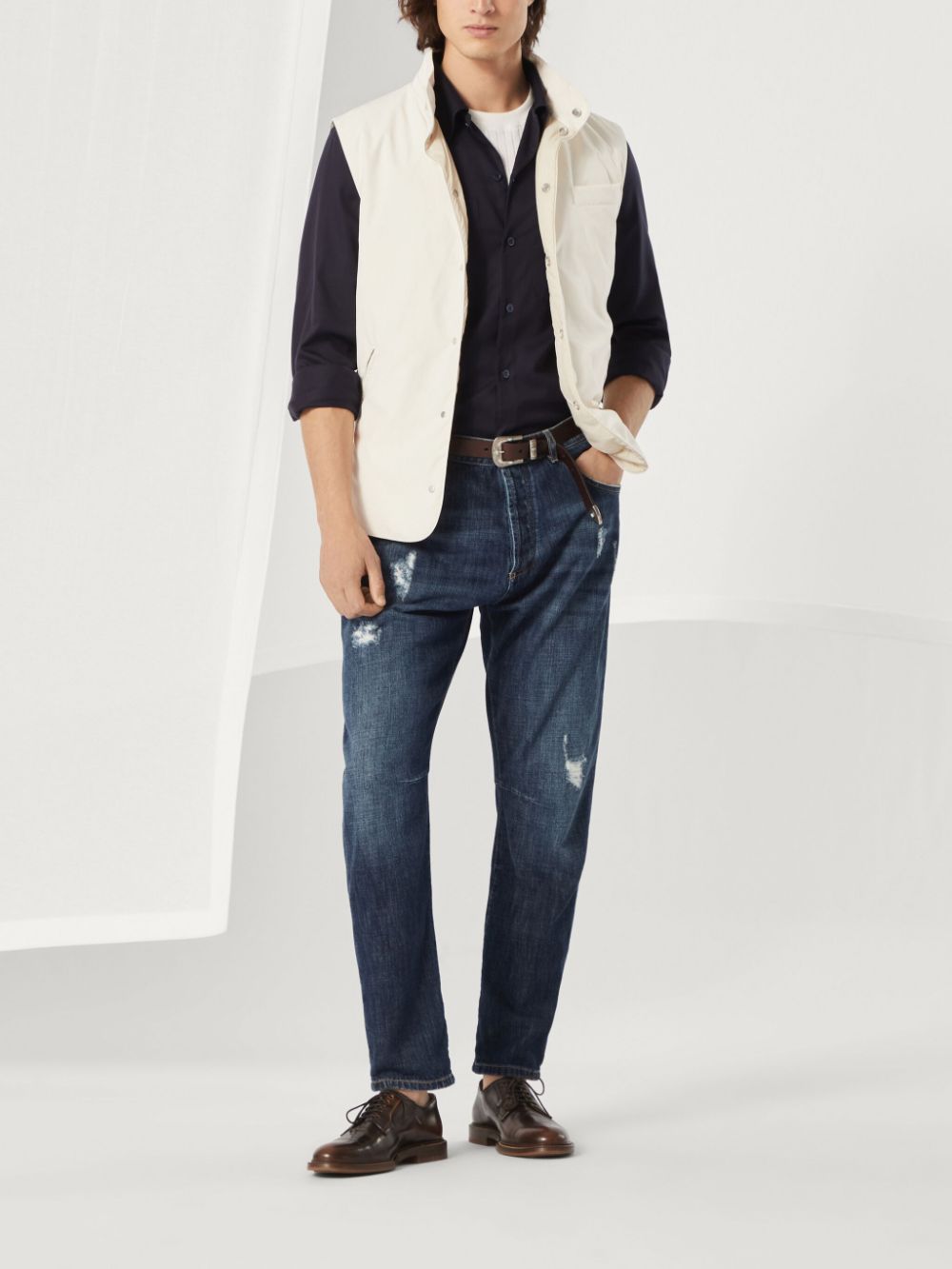 Brunello Cucinelli Waterbestendig gilet - Wit