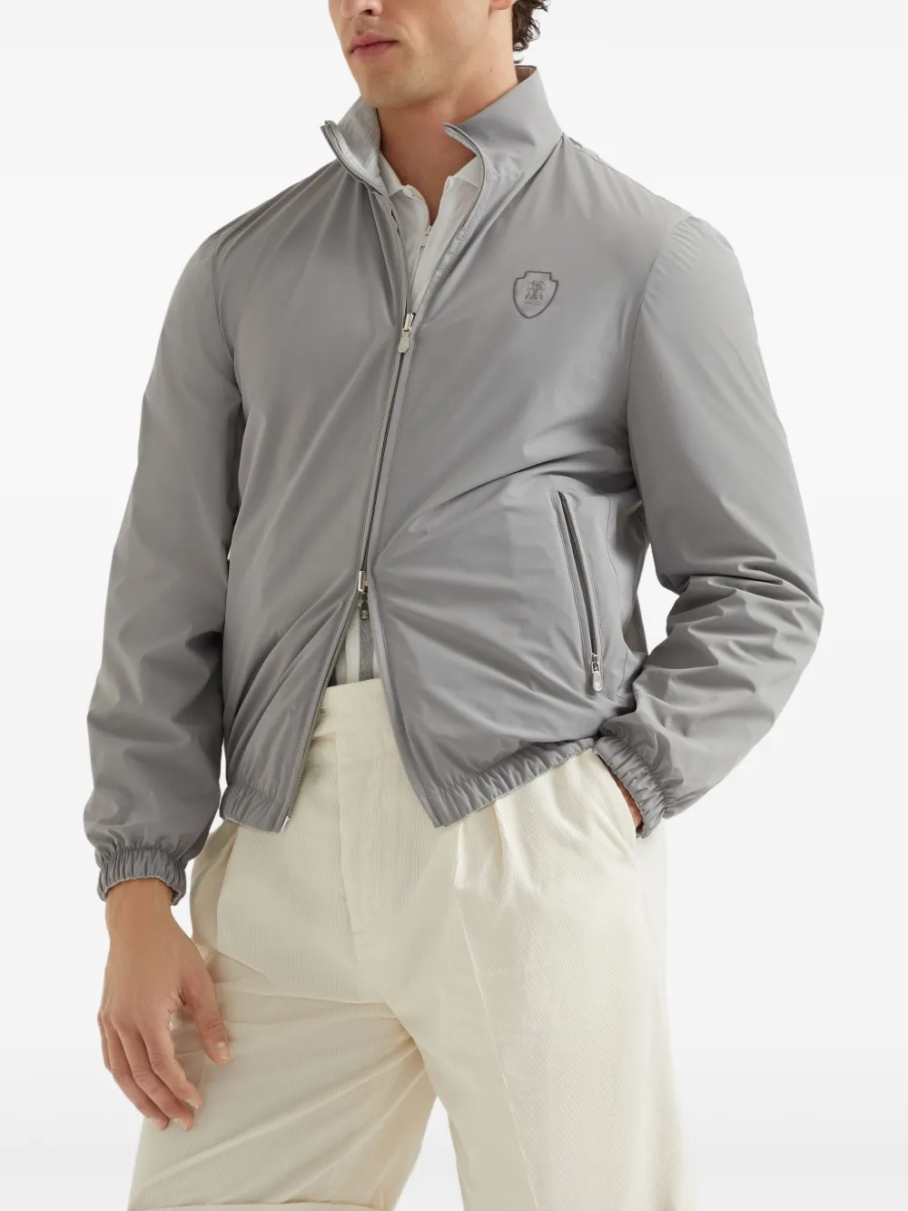Brunello Cucinelli Jack met badge-detail Grijs