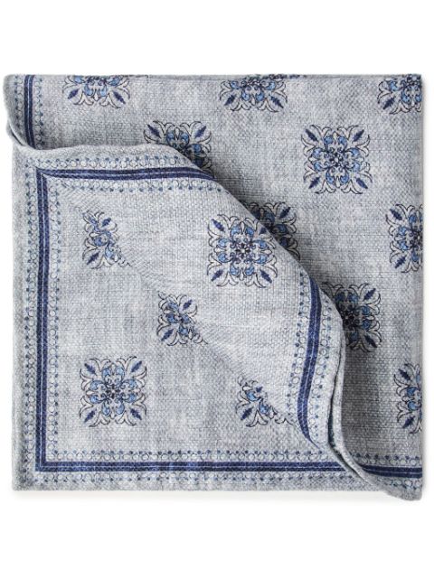 Brunello Cucinelli floral-print double-face pocket square Men