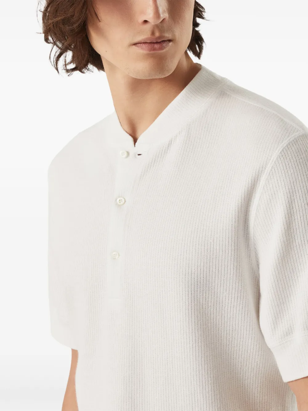 Brunello Cucinelli Poloshirt met korte mouwen Wit