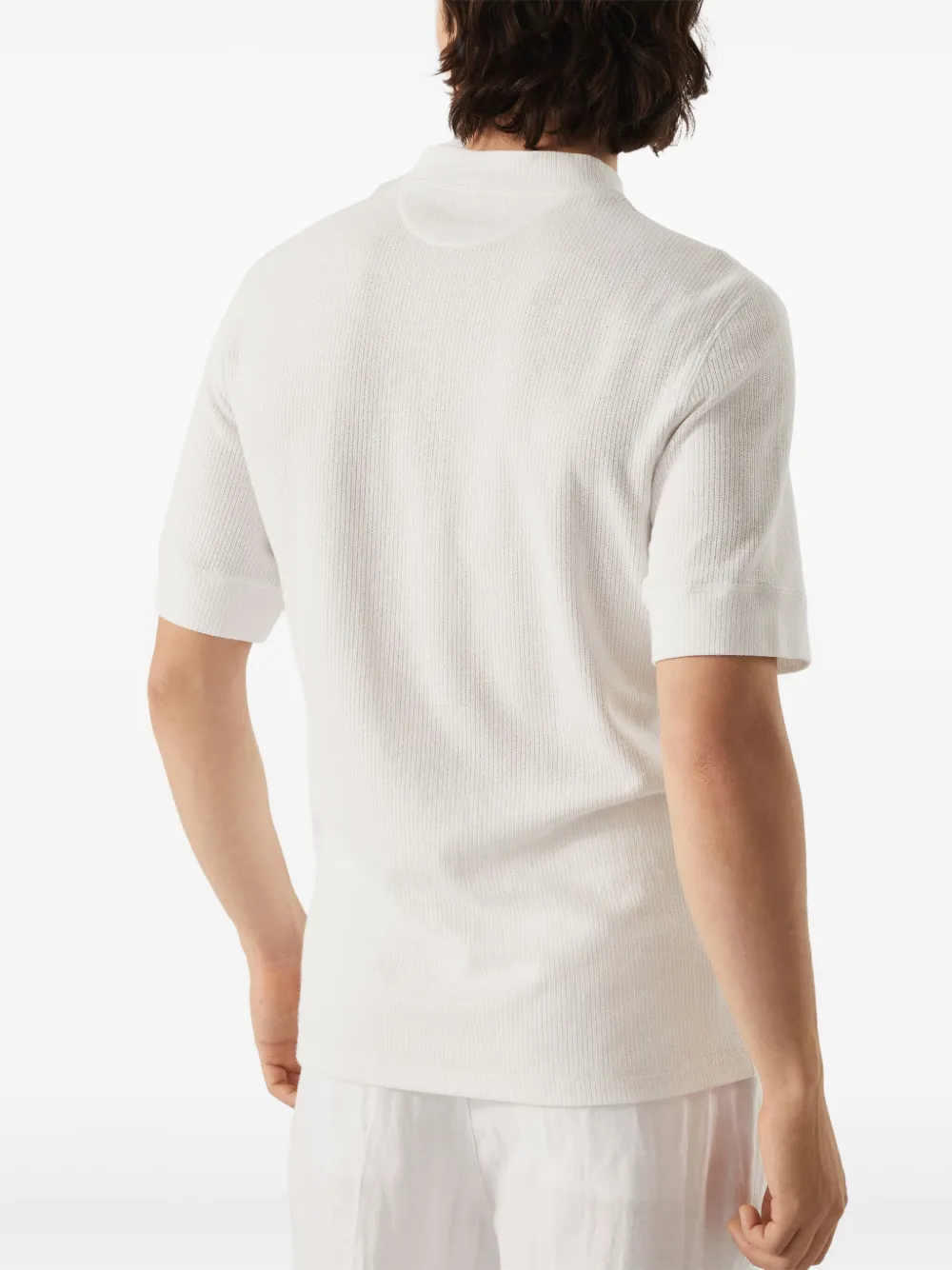 Brunello Cucinelli Poloshirt met korte mouwen Wit