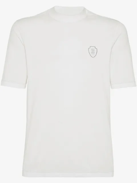 Brunello Cucinelli logo-appliqué T-shirt
