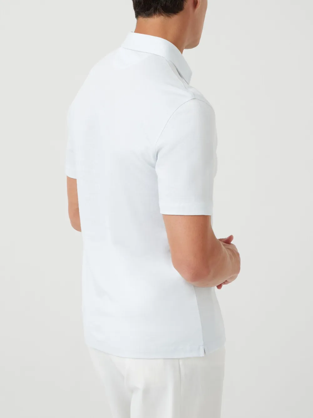 Brunello Cucinelli Poloshirt van biologische katoenblend Blauw