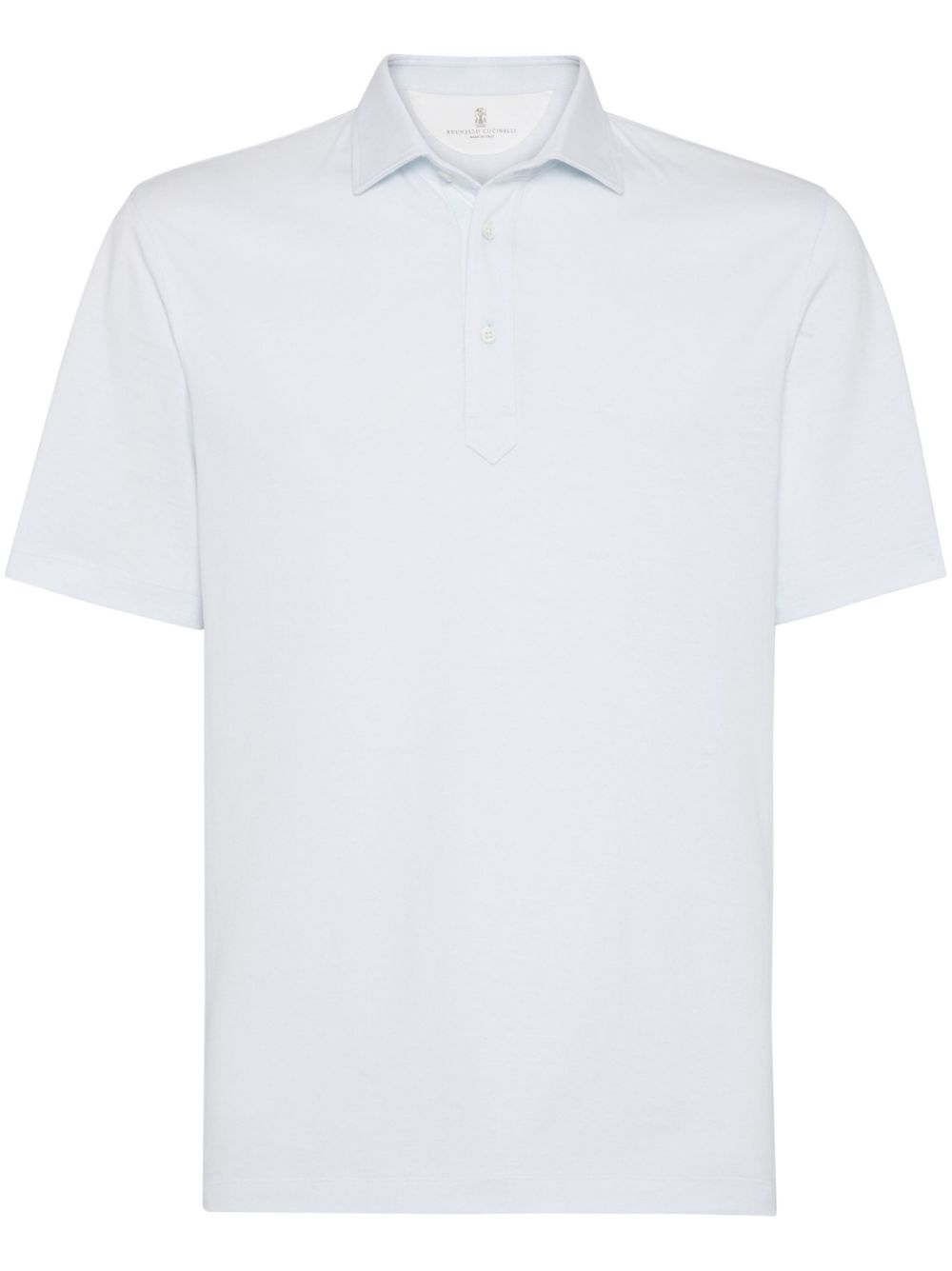 Brunello Cucinelli organic cotton-blend polo shirt - Blue