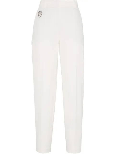 Brunello Cucinelli pantalones de vestir con parche del logo