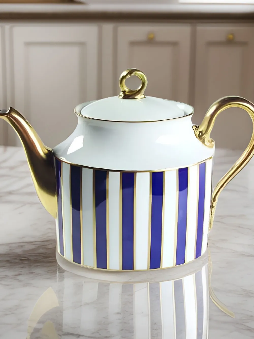 Ginori 1735 Amadeus Impero Teapot In 白色