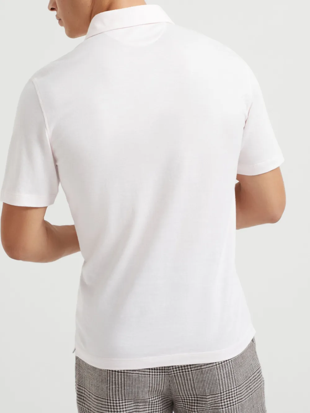 Brunello Cucinelli Poloshirt van biologische katoenblend Roze