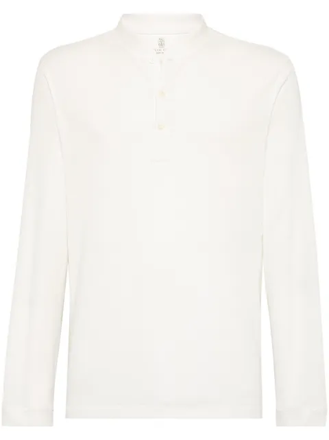 Brunello Cucinelli long-sleeved Henley T-shirt