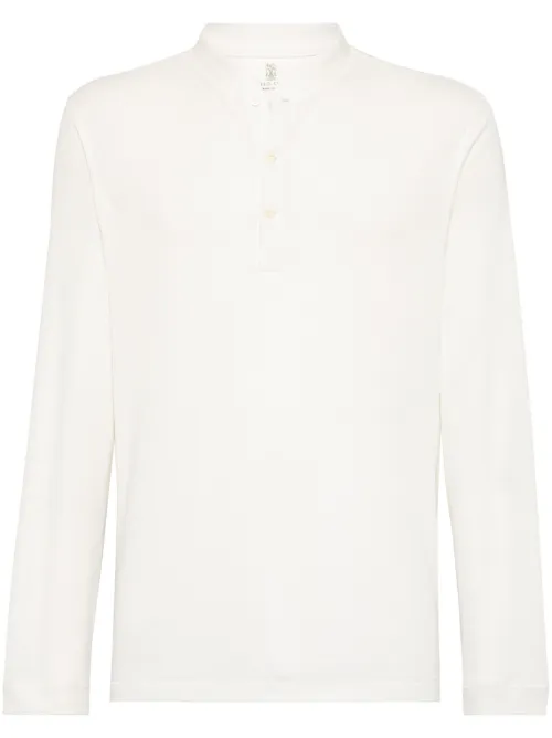 T-shirt Henley à manches longues - Brunello Cucinelli - Modalova