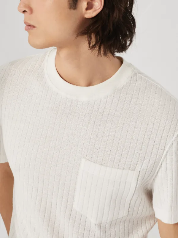 【24SS 極美品】ブルネロクチネリ モニーレ ラウンドネック Tシャツ 白 Brunello Cucinelli ラウンドネック Tシャツ | ホワイト | FARFETCH JP