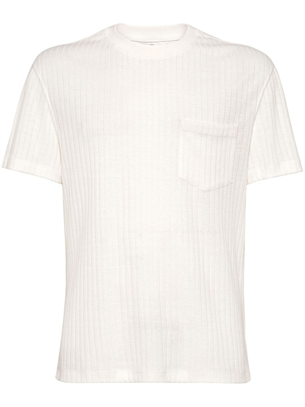 Brunello Cucinelli ribbed round-neck t-shirt - White