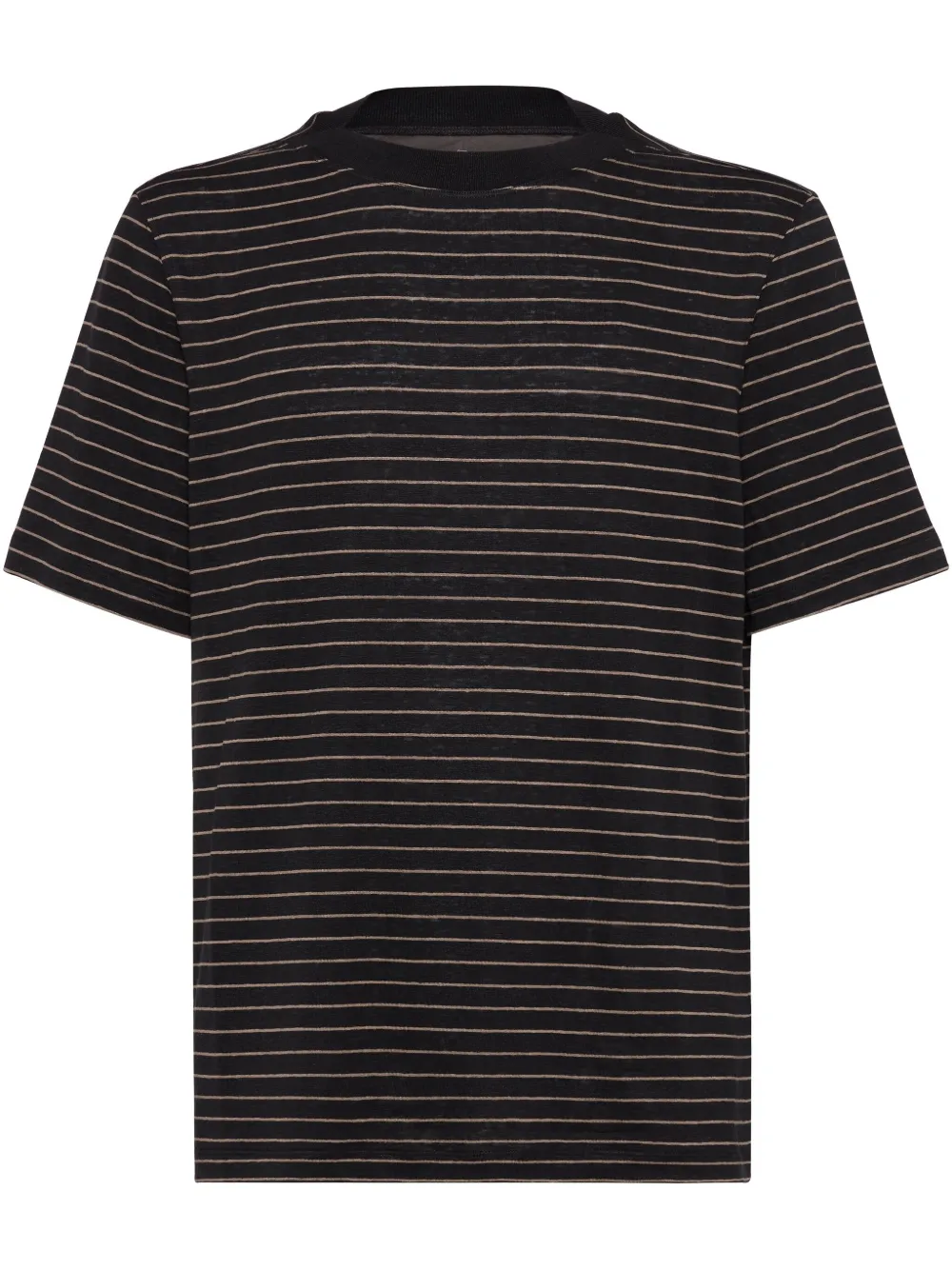 Brunello Cucinelli camisa con rayas estampadas | negro | Image 1