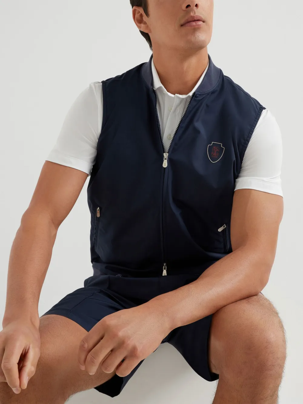 Brunello Cucinelli Nylon top Blauw