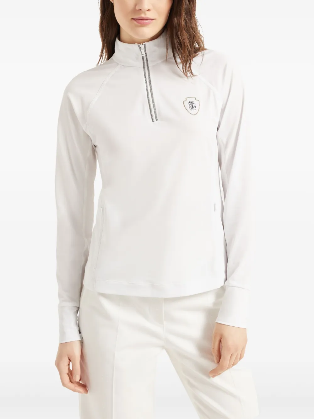 Brunello Cucinelli Turtleneck Sweatshirt In White