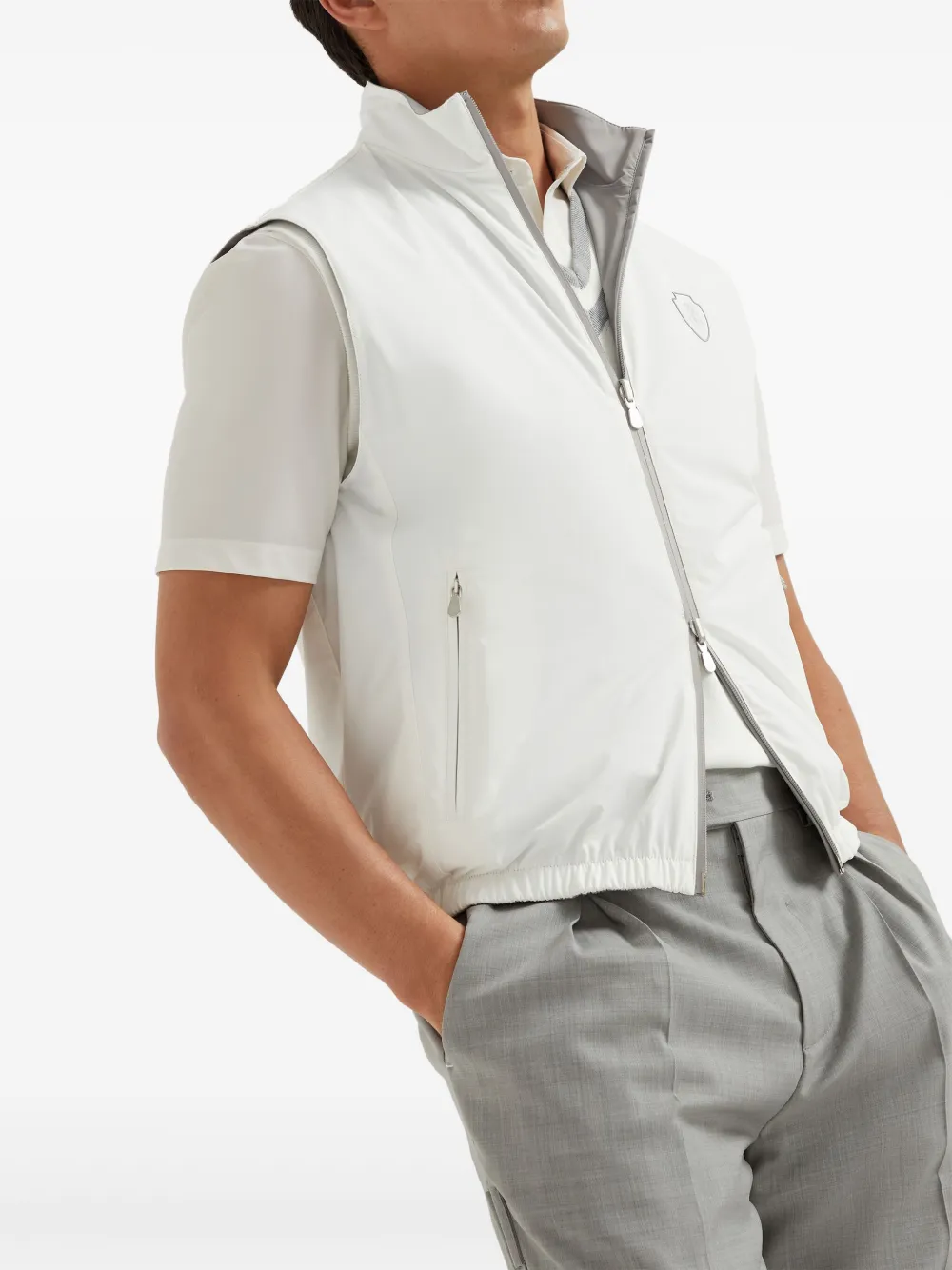 Brunello Cucinelli Omkeerbare spencer Wit
