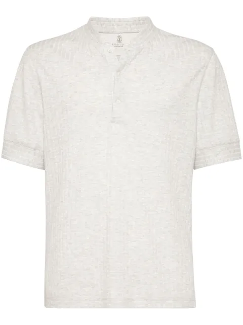 Brunello Cucinelli ribbed v-neck t-shirt 