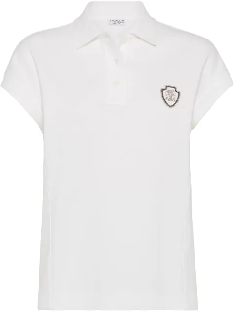Brunello Cucinelli logo-patch polo shirt