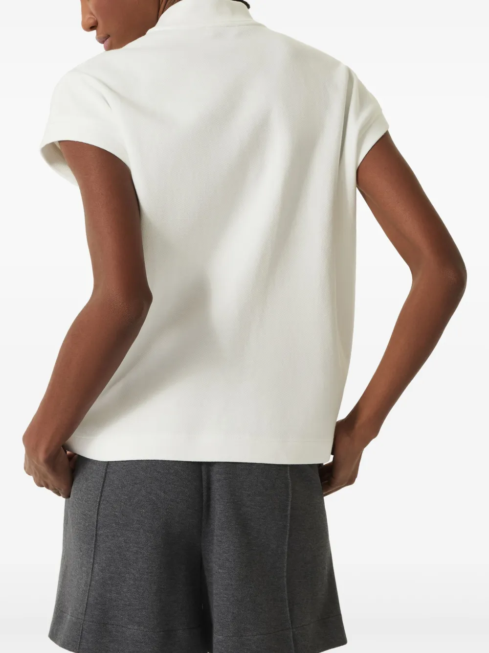 Brunello Cucinelli Poloshirt met logopatch Wit