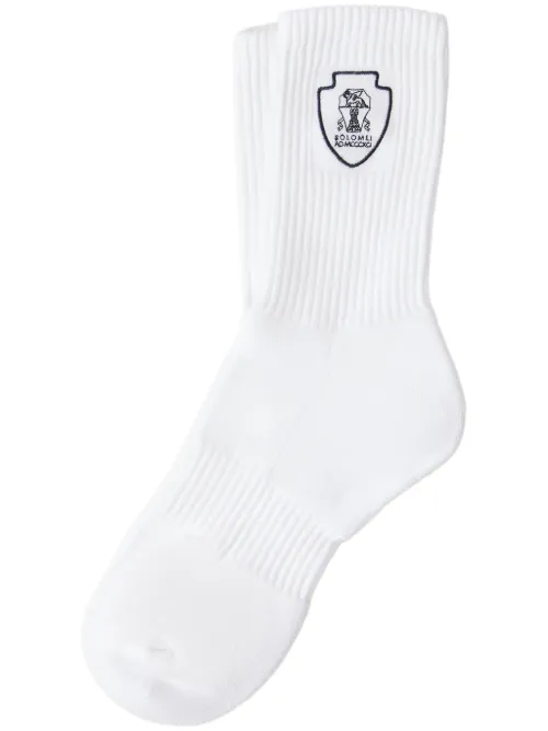 Chaussettes à logo brodé - Brunello Cucinelli - Modalova