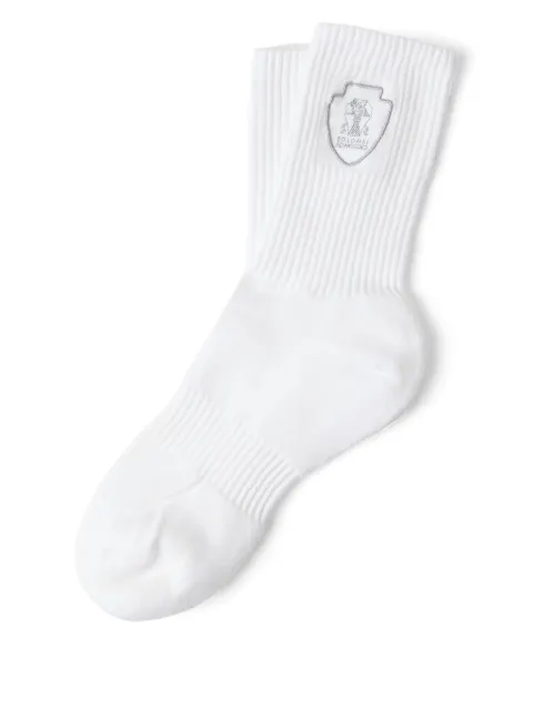 Brunello Cucinelli logo-embroidered socks 