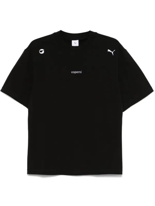 Coperni x Puma logo-embroidered T-shirt | Black | FARFETCH ID