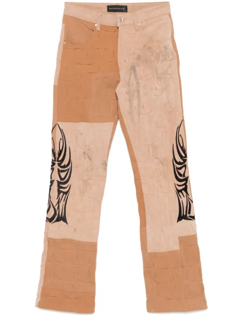 Who Decides War pantalones con detalle fruncido
