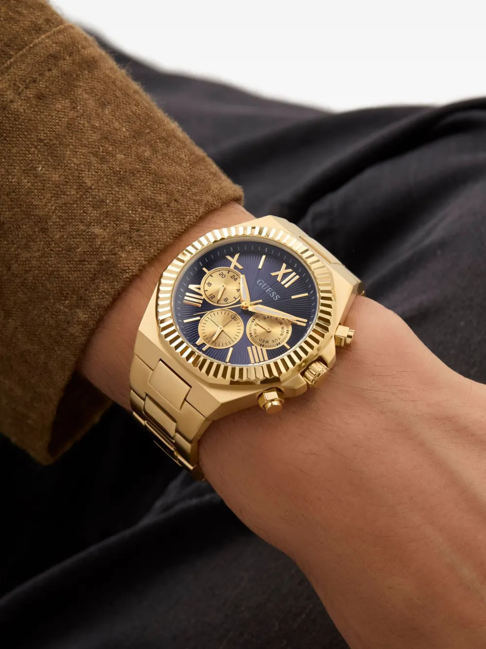 GUESS USA Equity horloge 44 mm - Zwart
