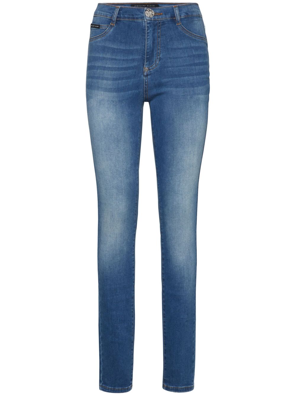 Philipp Plein High waist jegging Blauw