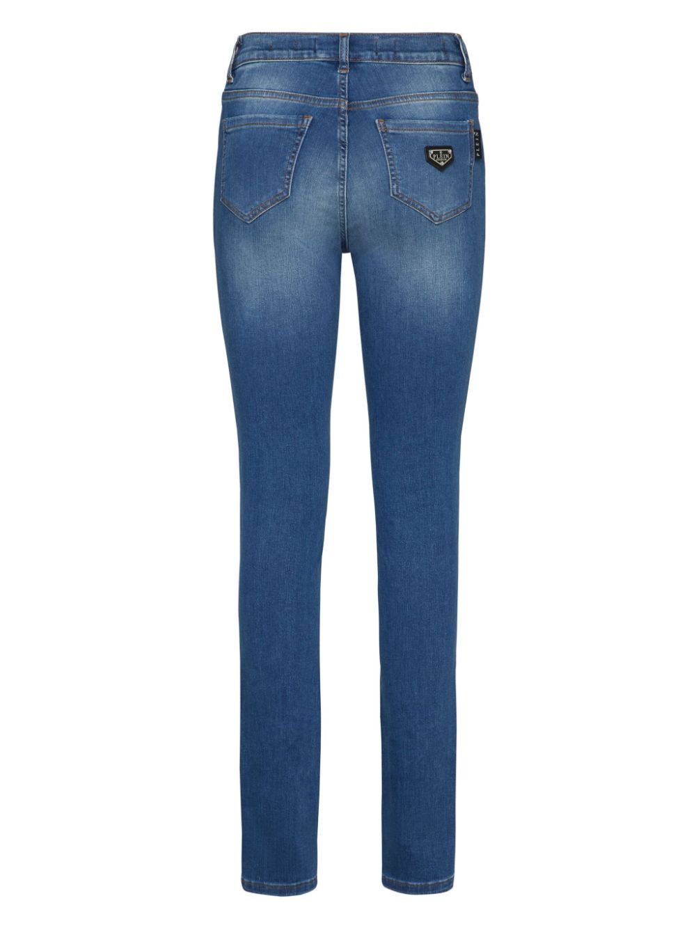 Philipp Plein High waist jegging - Blauw