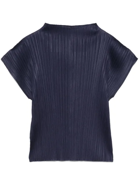 Haut Issey Miyake Pleats Please - Manches Courtes, Motif Pois Rouges Et Noirs, Occasion Très Bon état