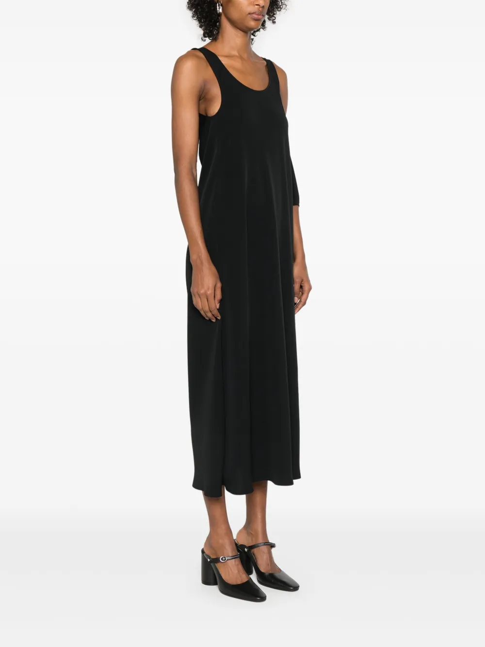 MM6 Maison Margiela Asymmetrische midi-jurk Zwart
