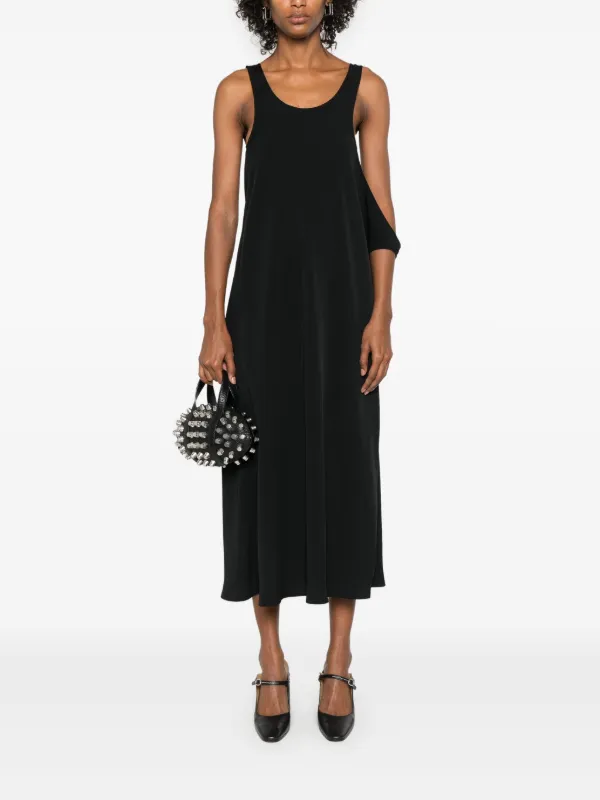 ワンピース MM6 MAISON MARGIELA dress MM6 Maison Margiela Asymmetric Midi Dress | Black | FARFETCH