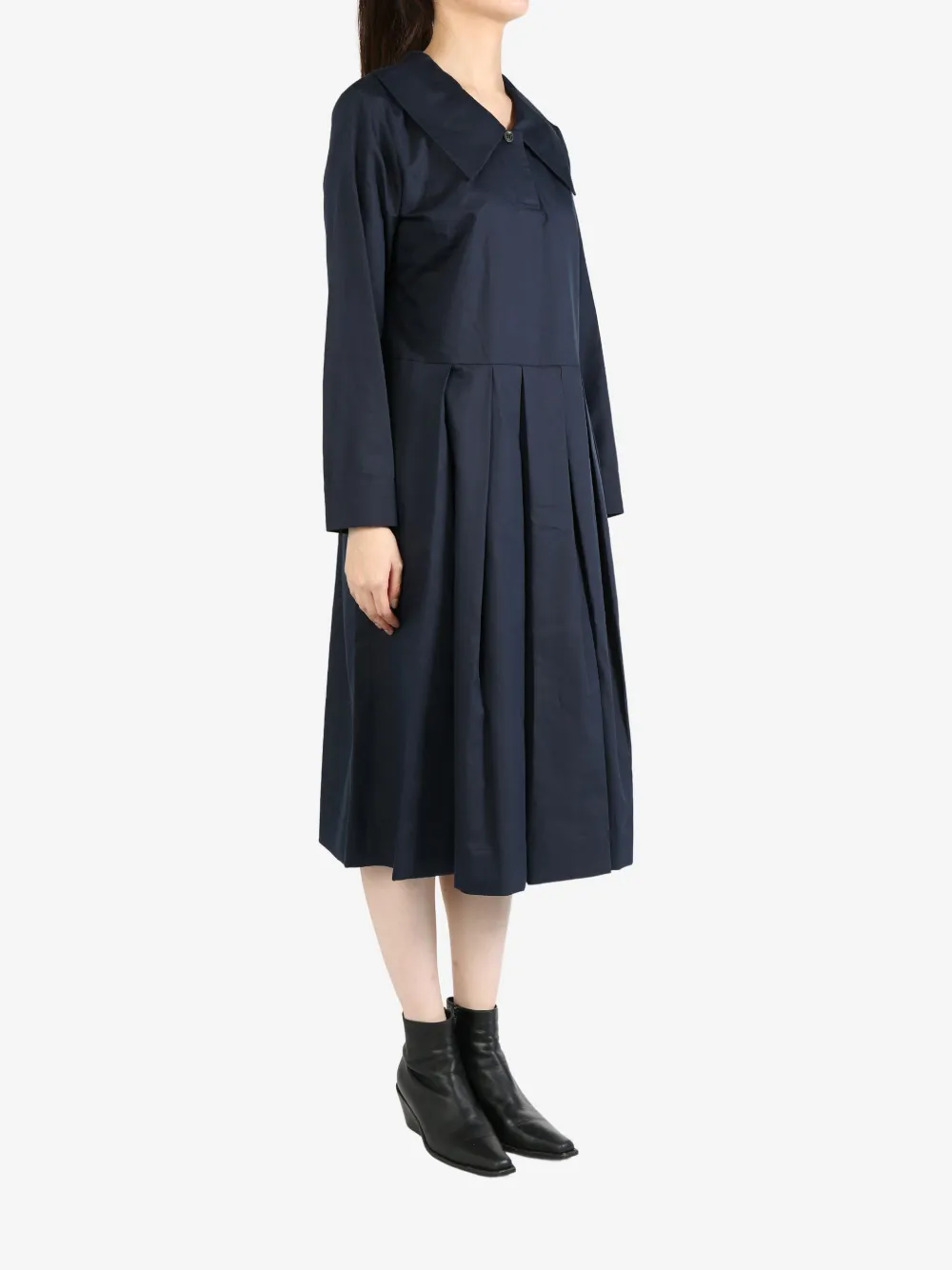 Margaret Howell big-collar dress - Blauw