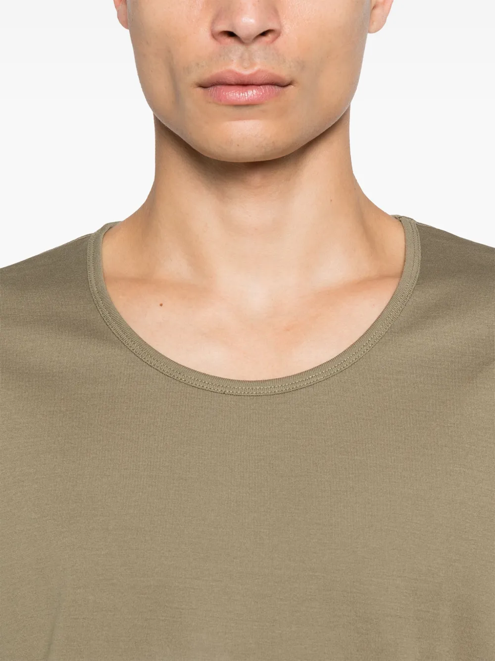 LEMAIRE T-shirt met U-hals Groen