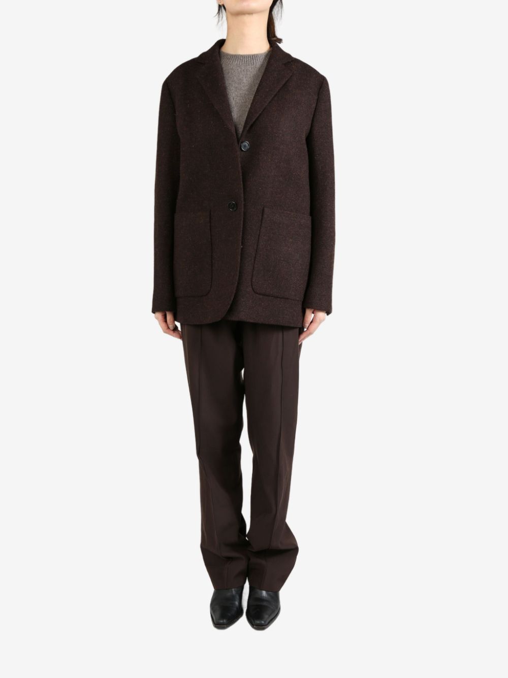 Margaret Howell tweed blazer - Bruin