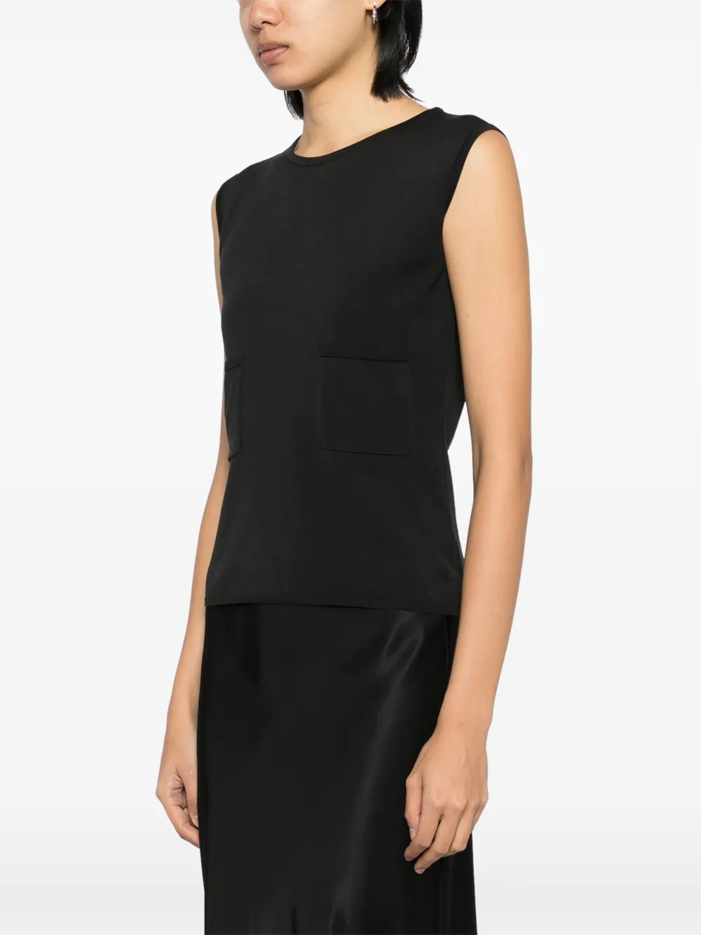 Pre-owned Chanel 1998 Sleeveless Top Black