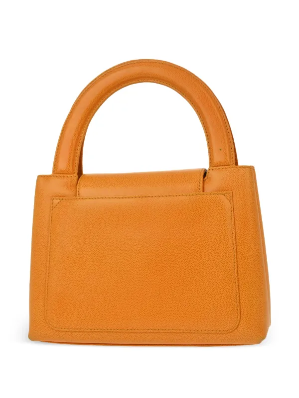 シャネル CHANEL Pre-Owned 1998 top-handle Bag | Orange | FARFETCH
