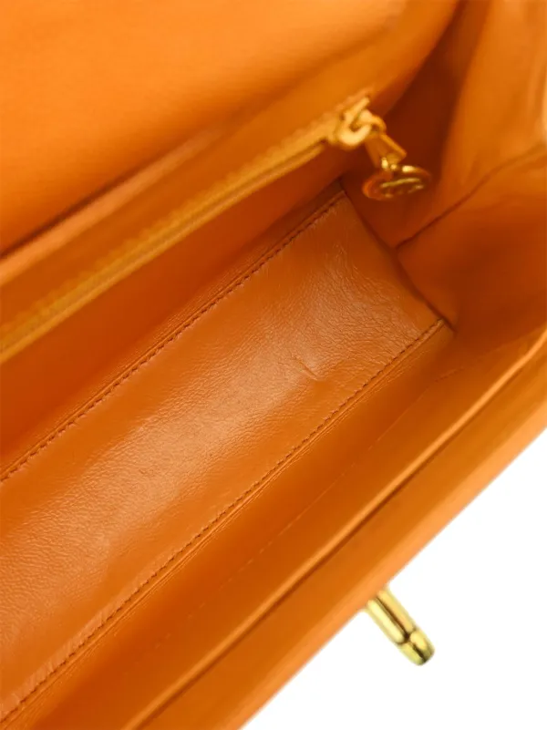 CHANEL Pre-Owned 1998 top-handle Bag | Orange | FARFETCH