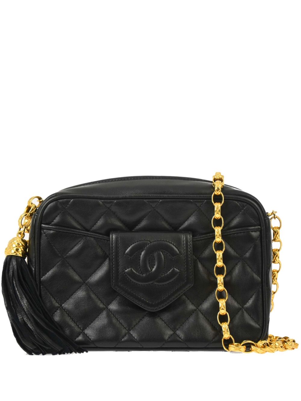 CHANEL Pre-Owned 1990 mini CC quilted camera bag – Black