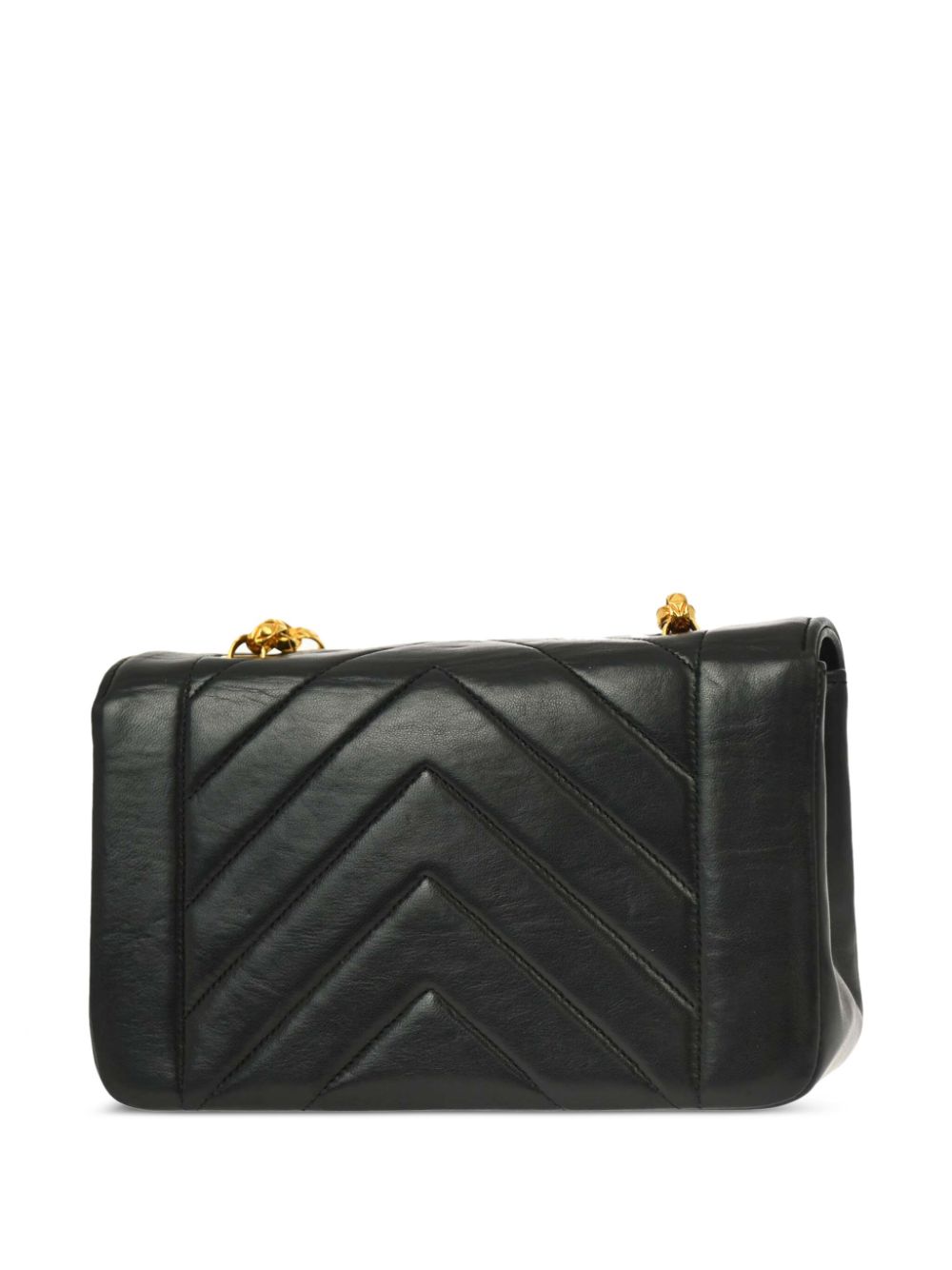 CHANEL Pre-Owned Schoudertas met V-stiksel - Zwart