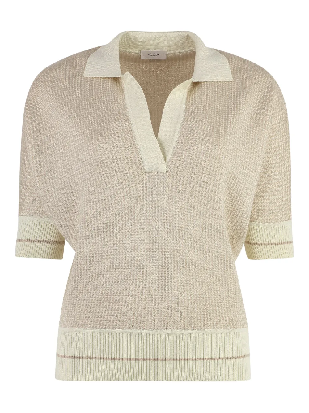 Agnona playera tejida de canalé | neutro | Image 1