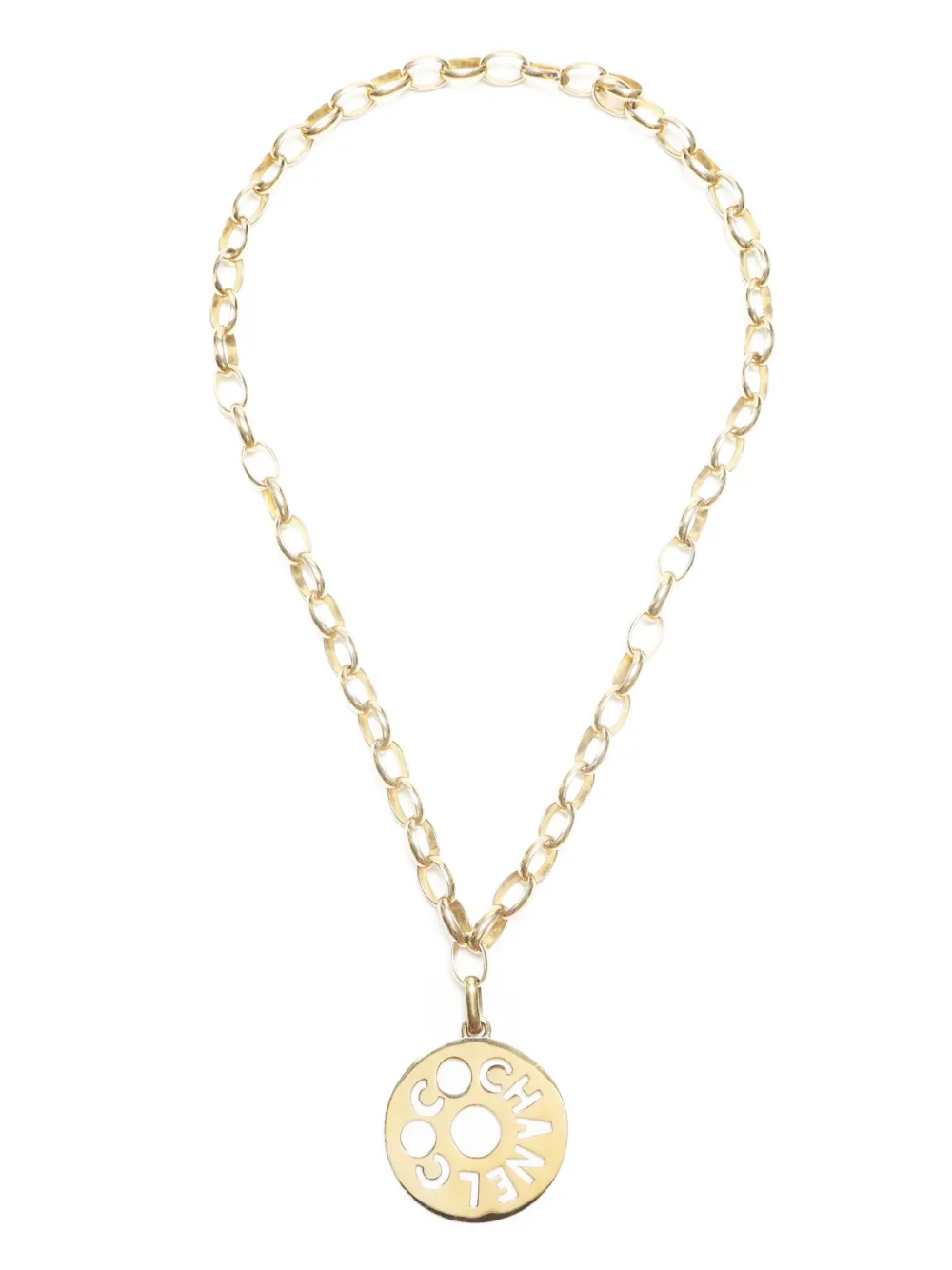 CHANEL Pre-Owned قلادة بدلاية شعار وفتحات 1990 | ذهبي | Image 1
